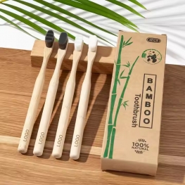 Eco Friendly Biodegradable Bamboo Tooth Brush Adult And Kid Toothbrush With Bambu Case For Child