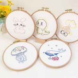 2022 DIY Embroidery Set Craft DIY Embroidery Materials Package Stitch Kits with Pattern Animals Dog Funny DIY Embroidery Set